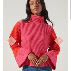 New Sugar+Lips Colorblock Turtleneck Sweater